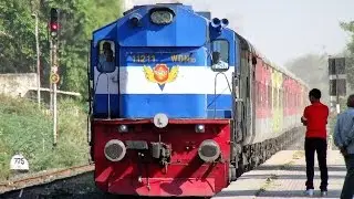 Super Honking ALCo with NDLS-ADI Swarna Jayanti Rajdhani Express !