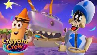 Sailing with Skeletons?! | @CrayolaCrewOfficial | Fun Adventure Cartoons for Kids