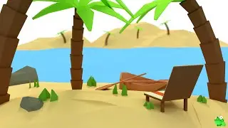 Blender Low Poly - Tropical Island | Mr. Frog Games