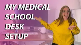 My Medical School DESK TOUR | Chair, Monitor, School Supplies for Online Medical School