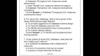 DP 300 Administering Microsoft Azure SQL Solutions EXAM READINESS GUIDE Q & S 20262027