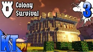 Building a Keep and Water Crisis! Season 3 Ep 3 Colony Survival Open Beta 0.7
