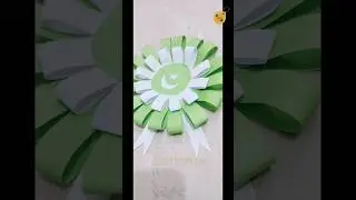 Make Pakistan 14 August Badge🇵🇰🇵🇰#craft 💫#subscribe #diy #beautiful #handmade #shorts