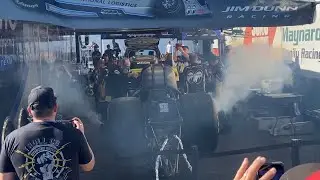 NHRA DRAG RACING WINTERNATIONALS TOP FUEL DRAGSTER STARTUP LOUDEST SOUND REVVING THROTTLE WHACK