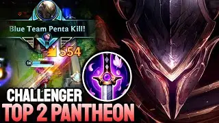 WILD RIFT PANTHEON PENTAKILL - TOP 2 PANTHEON GAMEPLAY - CHALLENGER RANKED