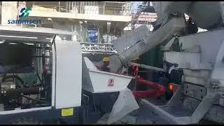 60m3ph diesel concrete pump at working site in  the Philippines