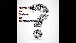 How to Easy Backup Your Mobile Contacts Easy Method...