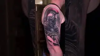 Cover up finished #blackandgraytattoo #tattoo #realistic #inked #coveruptattoos #spartan