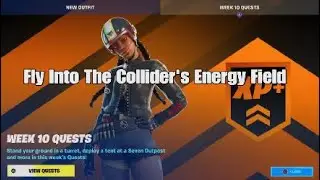 How to Fly Into The Collider's Energy Field - Fortnite Week 10 Season Quest - CHALLENGE DISCONTINUED