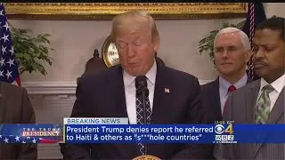 President Trump Ignores Questions About His Profanity-Laced Comment