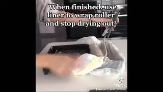 Easy cleanup after painting #paintroller #diytips #diyhacks