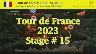 Tour de France 2023, Stage 15 (Les Gets - Saint-Gervais Mont-Blanc), course, route,profile,animation
