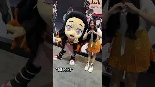 My one goal at #SDCC 2024 was to meet the #DemonSlayer mascots!! #zenitsu #inosuke #nezuko