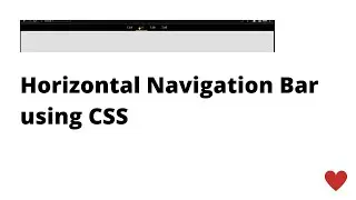 Horizontal navigation bar in CSS