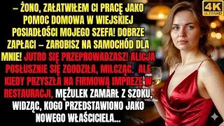 Zatrudnił żonę jako pomoc domową u szefa  A na firmowej imprezie był w szoku, gdy dowiedział się