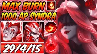 *29 KILLS* ~1000 AP MAX BURN SYNDRA MID - ( 5x PENTABURN ) - League of Legends
