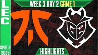 FNC vs G2 Game 1 Highlights | LEC W3D2 Split 3 | Fnatic vs G2 Esports