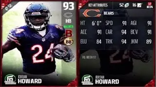 Football Outsider Jordan Howard | Player Review | Madden 17 Ultimate Team Gameplay
