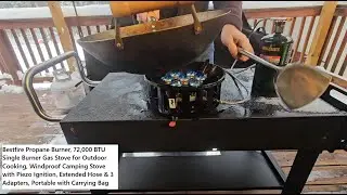 Пропановая горелка Bestfire, газовая плита с одной горелкой мощностью 72&nbsp;000 БТЕ для приготовлени...