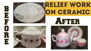 Easy Kettle painting|Handpainted decorative mug|Ceramic art|Hand painted cup|Handmade gift|DIY plate