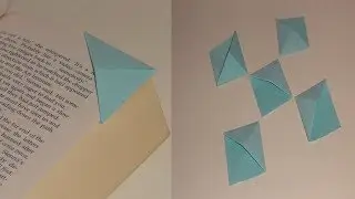 How to Make Easy Simple Origami Bookmark Corner | Bookmark For Notebook | Paper Bookmark | DIY