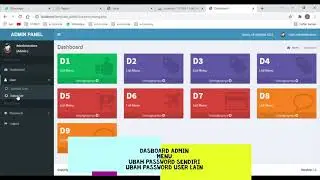 Template admin & user Php & MySql Free