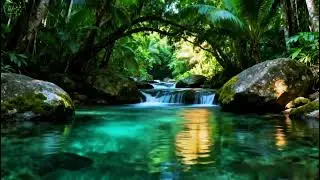 Beautiful Stream Sounds and Birdsong, Forest Sounds, ASMR