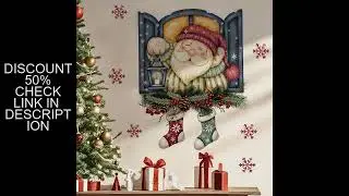 Cartoon Santa Claus Wall Sticker  Removable PVC Party Decoration Suitable For Nursery Room Baby Bedr