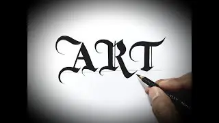 How to draw Calligraphy with pencil easy Pencil Calligraphy tutorial for beginners Stylized  Writing