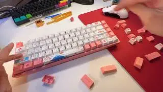 Akko CS Jelly Pink + Tokyo R2 3068B lube mod sound test