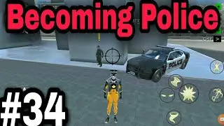 Newtel Became Police For Killing Husky's Friend. Rope Frog Ninja Hero Gameplay #34.