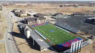 Drone Flyover Bixby Football Stadium