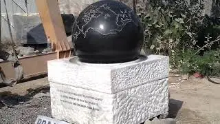 Large floating granite globe, Rolling granite globe ,round stone fountain #ballfountain