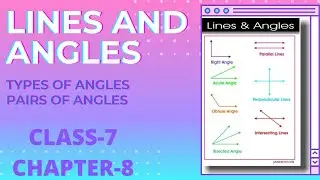 LINES & ANGLES, TYPES OF ANGLES, PAIRS OF ANGLES, CLASS-7, CHAPTER-8, CBSE