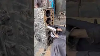 Engine head block Sleeve removing-Liner removal #sleeve #removing #shortsfeed #shorts