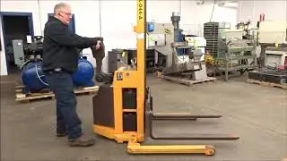 Big Joe Model PDI 24 T10 Electric Walk Behind Pallet Stacker Lot 115