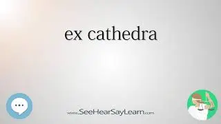 ex cathedra 🔊