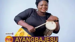 Female Drummer, Ayangbajesu Plays The Talking Drum On Wake Up Nigeria