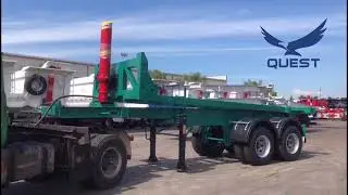 Tipper trailer | 20ft Skeleton Container Tipper Semi Trailer | QINGDAO QUEST VEHICLE Equipment