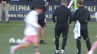 @LeoMessi  @intermiamicf  vs. @PhiladelphiaUnion #warmups @mls  #messi #lionelmessi #mls #soccer