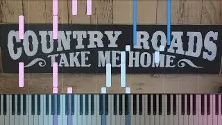 John Denver - Take Me Home, Country Roads | How To Play Piano Tutorial + Sheets
