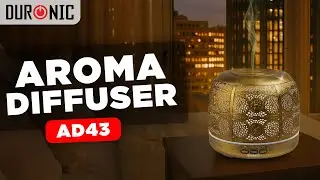 Duronic AD43 500 ml Ultrasonic Aroma Diffuser | LED Ambiance & Large Room Mist Showcase