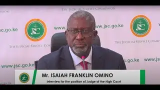 Mr. Isaiah Franklin Omino for the position of Judge of the High Court