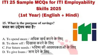 ITI Employability Skill sample paper 2025 | iti employability skills mock test | employability iti