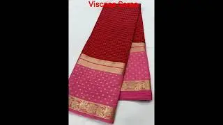 Viscose silk saree bentex border!  butta design border! Contrast!  #short video #