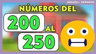 N&Uacute;MEROS del 200 al 250 EN ESPA&Ntilde;OL E INGLES escritos💫🧒👧 I SPANISH ENGLISH Numbers 200-250
