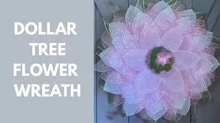 Make a Flower Wreath on a Dollar Tree Frame, Make A Deco Mesh Wreath