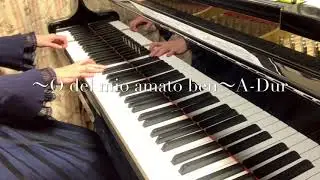 O del mio amato ben ああ愛する人の A-Dur Karaoke/Piano