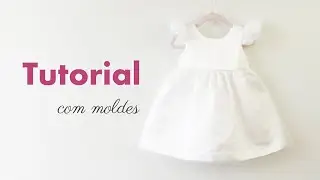 Tutorial Vestido Infantil Festa Tradicional com Molde (2,4,6,8 e 10 anos)