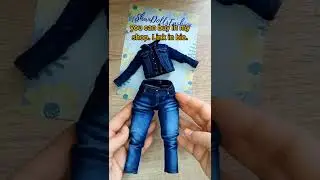 A denim suit for Barbie #barbie #design #diy #dolls #handmade #dollcollector #curvy #fashionista
